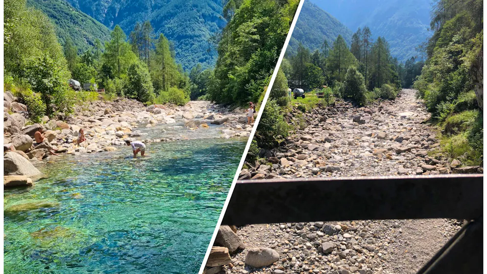 Valle Verzasca. Un pozzo prosciugato in 5 giorni, Veronesi: «Foto emblematiche, che ben illustrano la situazione delicata»