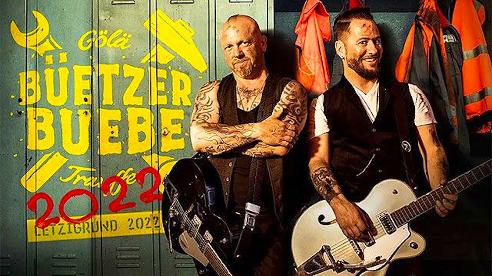 Wollen heute Abend den Letzigrund rocken: die beiden Büetzer Buebe Gölä und Trauffer.