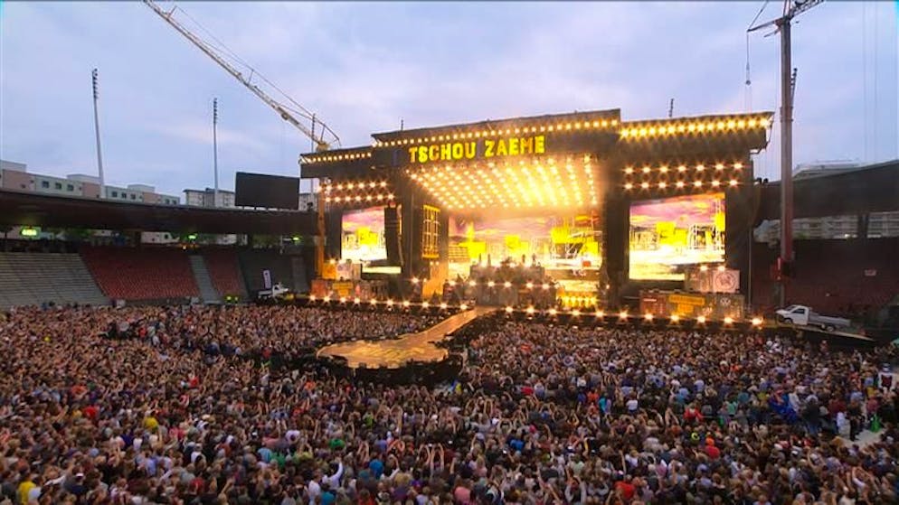 Fast 50'000 Menschen machen heute Abend Party im Letzigrund-Stadion mit den Büetzer Buebe zusammen.