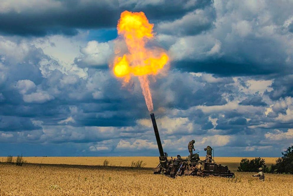 FILE - In this handout photo released by the Russian Defense Ministry Press Service on July 22, 2022, Russian soldiers fire a 2S4 Tyulpan self-propelled heavy mortar from their position at an undisclosed location in Ukraine.  Even as the Russian war machine crawls across UkraineâÄ™s east, trying to achieve the KremlinâÄ™s goal of securing a full control over the countryâÄ™s industrial heartland of the Donbas, the Ukrainian forces are scaling up attacks to reclaim territory in the south .  (Russian Defense Ministry Press Service via AP, File)