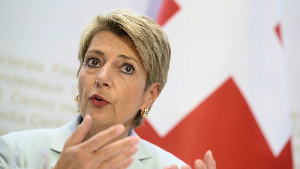 La consigliera federale Karin Keller-Sutter in una foto d'archivio