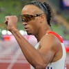 17.08.2022, Bayern, München: European Championships, Europameisterschaft, Leichtathletik, 110m Hürden, Männer, Halbfinale im Olympiastadion, Pascal Martinot-Lagarde (Frankreich) reagiert nach dem Rennen. Foto: Sören Stache/dpa +++ dpa-Bildfunk +++ (KEYSTONE/DPA/Sören Stache)