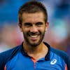 MASON, OHIO - AUGUST 21: Borna Coric of Croatia celebrates his victory over Stefanos Tsitsipas of Greece in the men's final at the Lindner Family Tennis Center on August 21, 2022 in Mason, Ohio. (Photo by Frey/TPN/Getty Images)