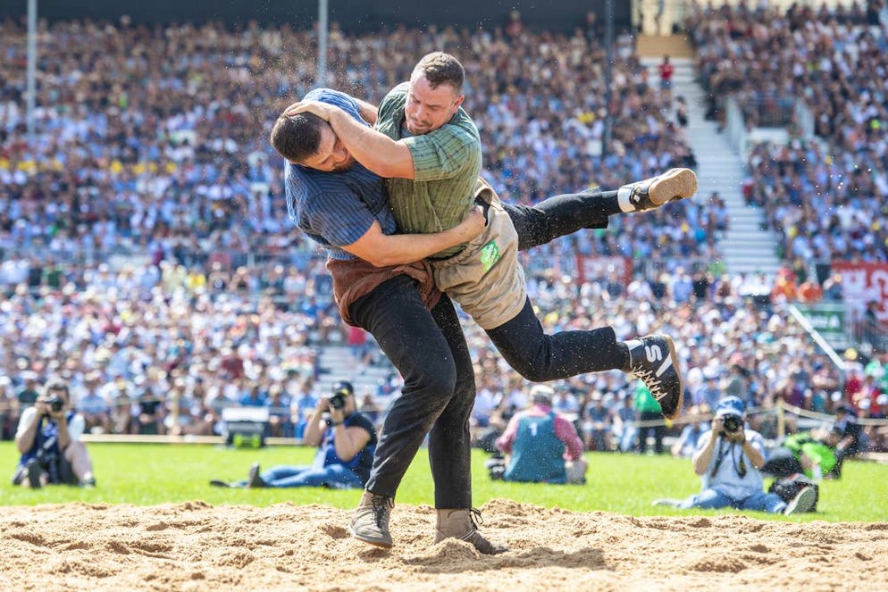 Die besten Bilder des Eidgenössischen. Und hier gleich noch ein hübsches Bild dieses Kampfes.