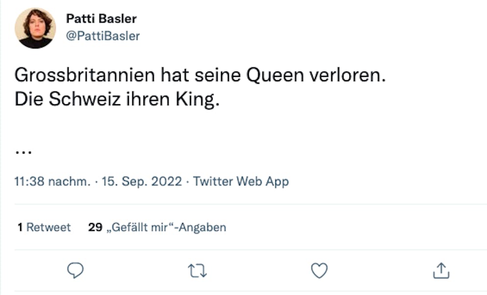 Tschüss, Roger Federer, so verneigen sich die Promis vor King Roger. Und spielt auf den Tod der britischen Königin an.