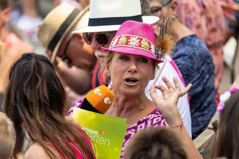 TV-Moderatorin Andrea Kiewel im ZDF-«Fernsehgarten». Ihr Mann ist Soldat in der israelischen Armee.
