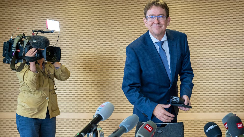 Gilt vielen als freundliches Gesicht der SVP: Ex-Parteichef und Nationalrat Albert Rösti gab am Montag seine Bundesratskandidatur bekannt.