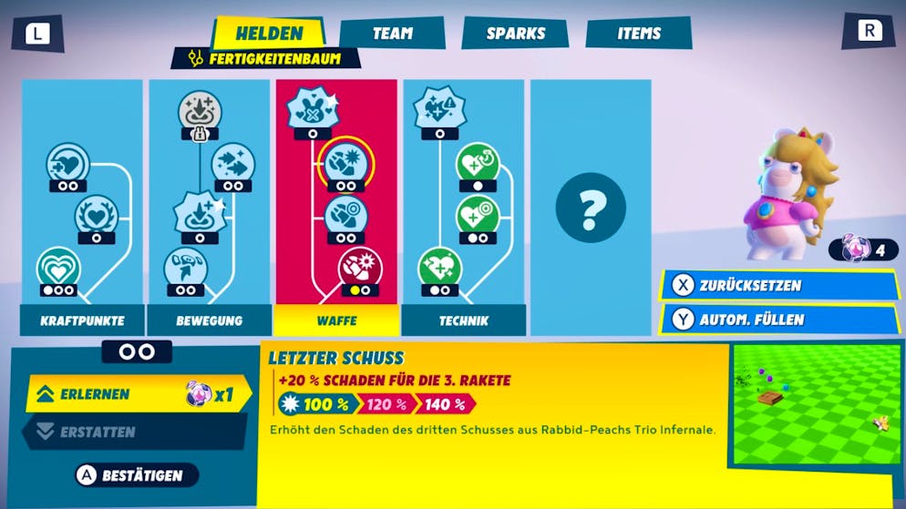 Die Talentbäume und Sparks verleihen «Mario + Rabbids: Sparks of Hope» noch mehr taktischen Tiefgang.