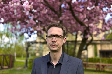 Portrait of the political scientist Michael Hermann, pictured on April 13, 2011 in Zurich, Switzerland. (KEYSTONE/Martin Ruetschi)