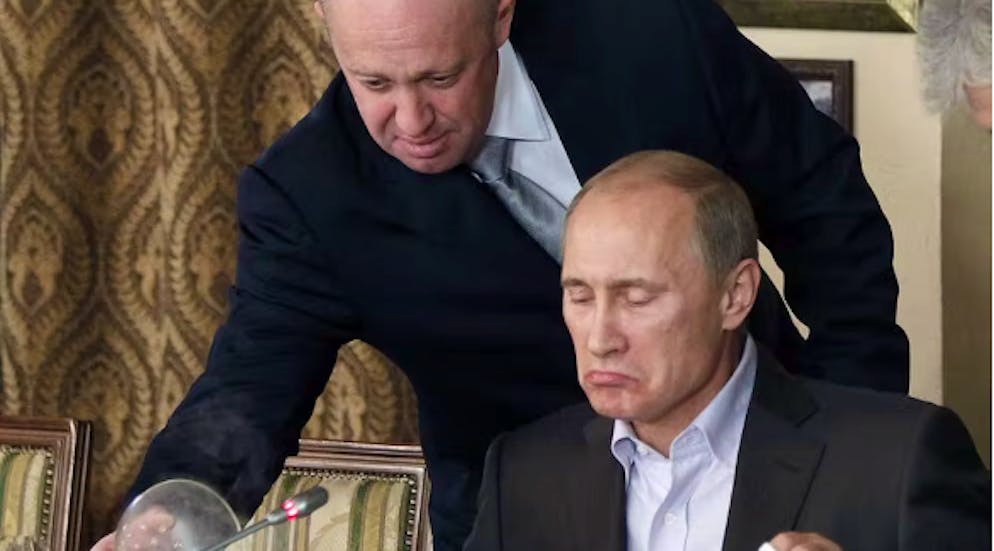 Russlands Präsident Wladimir Putin (rechts) lässt sich von Jewgeni Prigoschin, dem Chef der Wagner-Söldner, immer weniger gefallen.