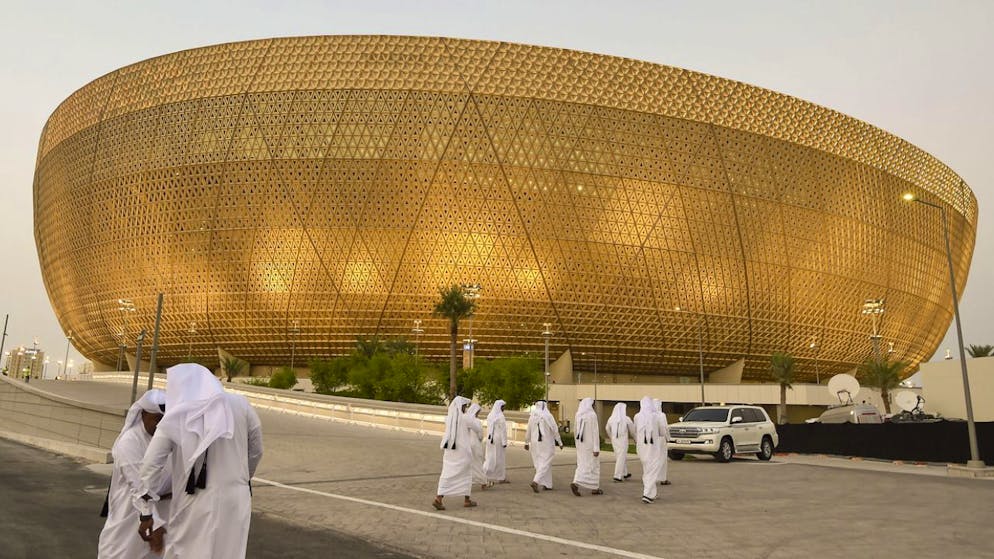 Hier wird am 18. Dezember der neue Weltmeister gekürt. Das Lusail Iconic Stadium hat mehr als 80 000 Plätze, das Design soll an die arabische Fanar-Laterne erinnern.