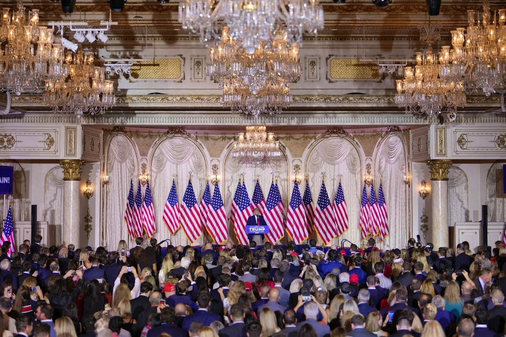 Former President Donald Trump announces he is running for president for the third time as he speaks at Mar-a-Lago in Palm Beach, Tuesday, Nov. 15, 2022. (AP Photo/Rebecca Blackwell)
