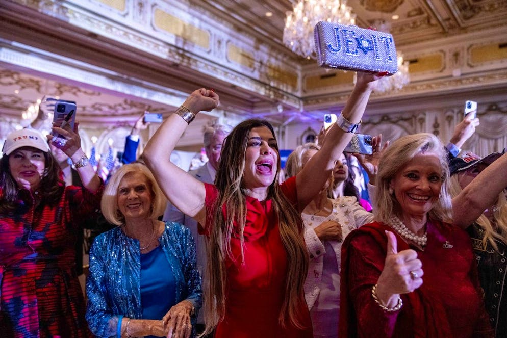 Supporters wait for former President Donald Trump to arrive to announce he is running for president for the third time at Mar-a-Lago in Palm Beach, Fla., Tuesday, Nov. 15, 2022. (AP Photo/Andrew Harnik)