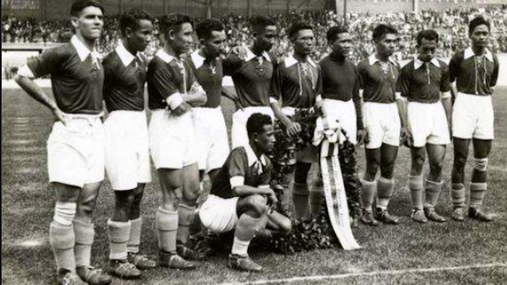 La formazione delle Indie Orientali Olandesi alla sua prima e ultima apparizione ai Mondiali di calcio (1938).