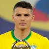 epa09336501 Brazil's Thiago Silva poses with the Fair Play trophy after the Copa America 2021 final between Argentina and Brazil at the Maracana Stadium in Rio de Janeiro, Brazil, 10 July 2021. EPA/Antonio Lacerda