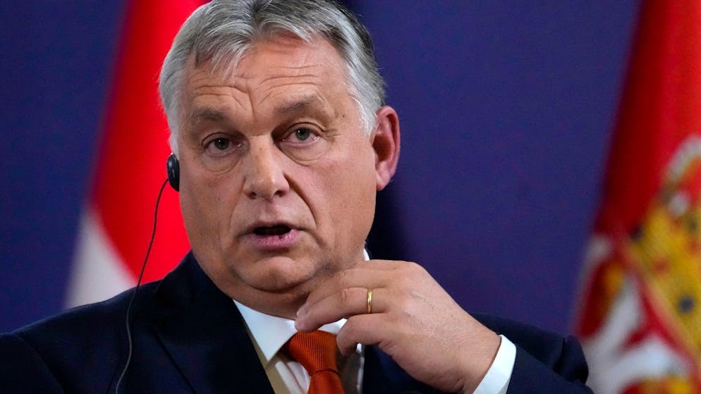 Viktor Orban, Ministerpräsident von Ungarn, auf einer Pressekonferenz: Seine Regierung hat für die EU-Kommission nicht genügend gegen die Korruptionsbekämpfung getan.