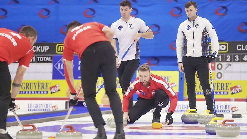 Swiss curler loses balanced EM final - gallery.  Yannick Schwaller directed the action in the final against Scotland