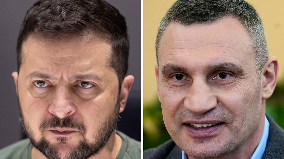 Wolodymyr Selenskyj kritisiert Kiews Bürgermeister Vitali Klitschko, ehemaliger Box-Profi und Bürgermeister von Kiew. Klitschko könnte dem Präsidenten 2024 bei den nächsten Wahlen gefährlich werden.