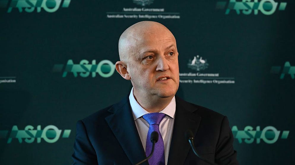 Australian Security Intelligence Organisation ASIO Director General Mike Burgess at a media briefing at ASIO headquarters in Canberra, Monday, November 28, 2022. (AAP Image/Mick Tsikas) NO ARCHIVING