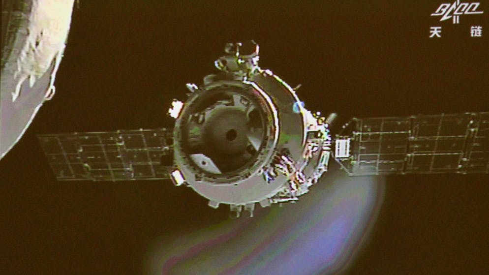 Le vaisseau Shenzhou s'est amarré avec succès à la station spatiale Tiangong (archives).