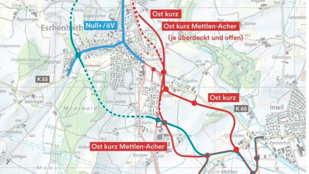 Zu den sechs Verkehrsentlastungsvarianten für die Gemeinden Inwil und Eschenbach kommt jetzt eine weitere hinzu.