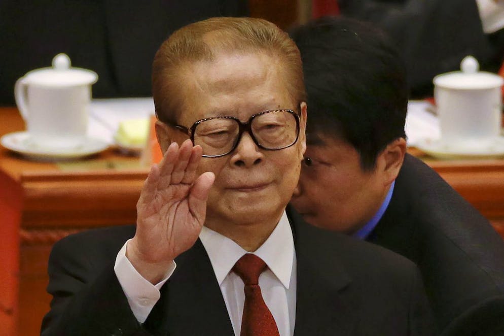 L'ex presidente Jiang Zemin al 18esimo Congresso nel 2012, 10 anni fa.