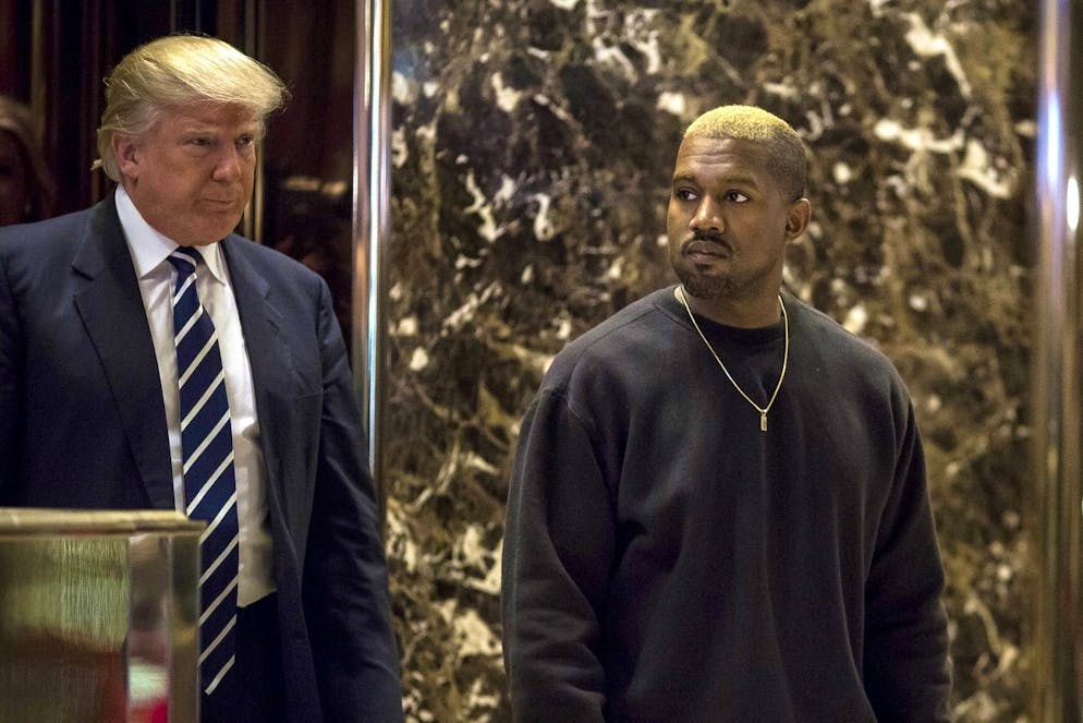 Kanye West visita il neoeletto Donald Trump nella sua Trump Tower a Manhattan nel 2016 (foto d'archivio).