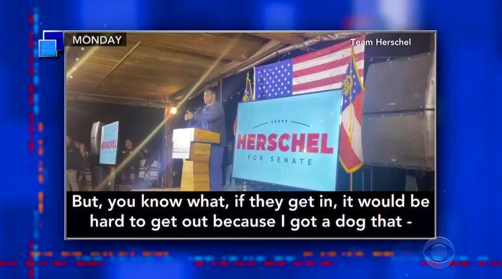 Il discorso di Herschel Walker durante la campagna elettorale in Georgia.