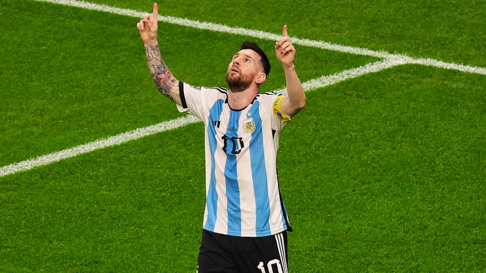 Lionel Messi trifft erstmals in der K.o.-Phase einer WM.