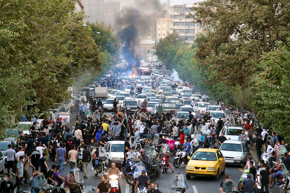 Demonstration in Teheran am 21. September.