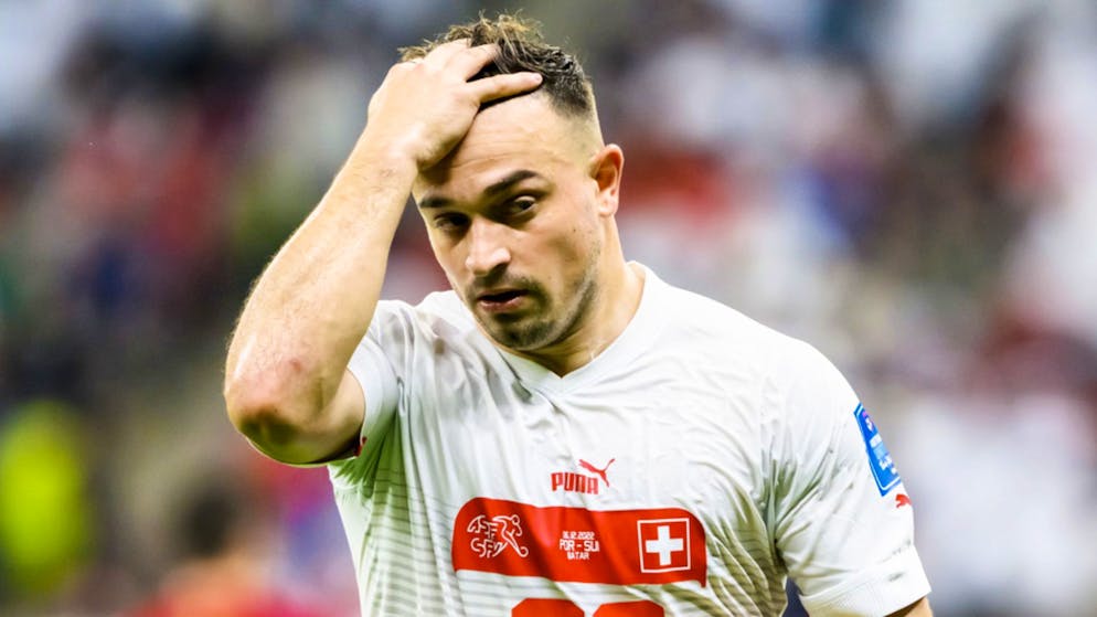 Xherdan Shaqiri ist die Enttäuschung ins Gesicht geschrieben.
