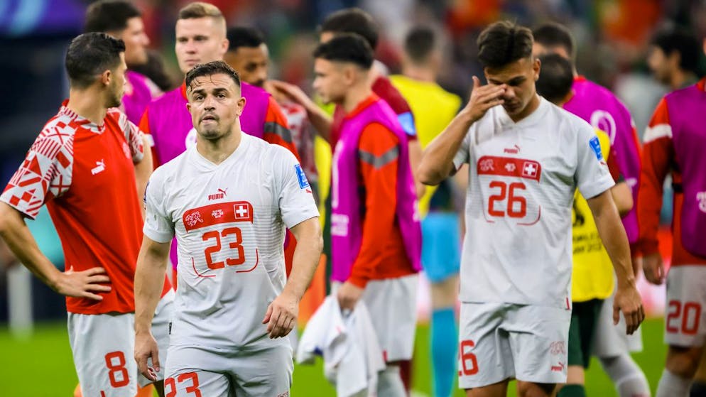 La delusione sui volti dei giocatori della Nazionale.