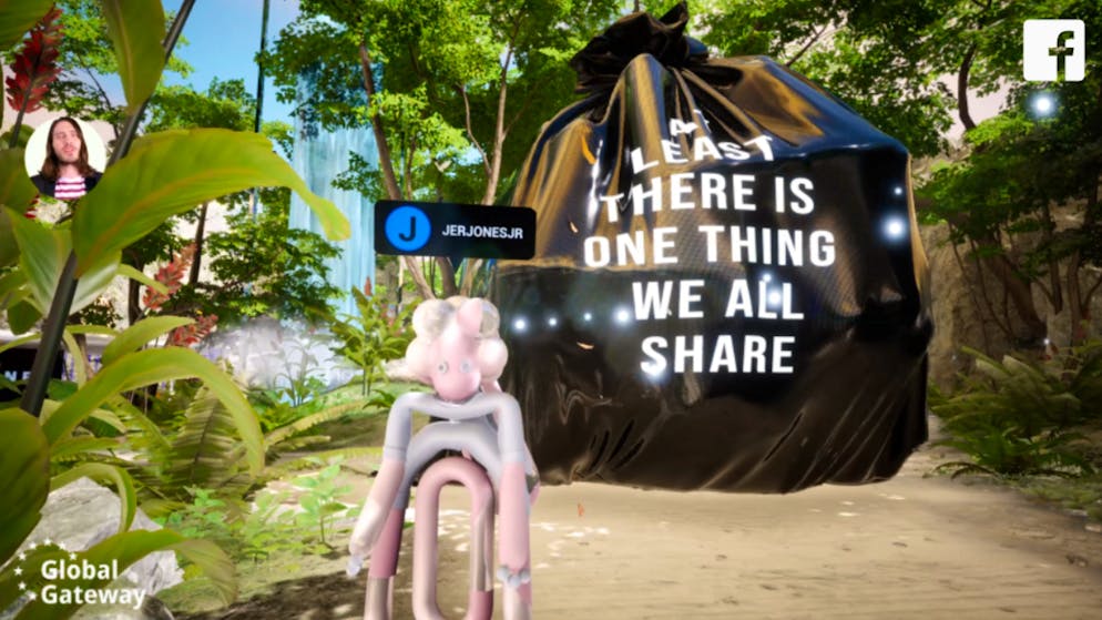 Die EU flüchtet im Metaverse auf eine tropische Insel.