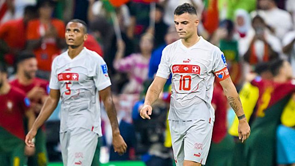 Auch Granit Xhaka und Manuel Akanji können das Debakel gegen Portugal nicht verhindern.