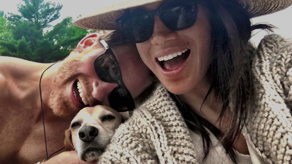 Prinz Harry und Herzogin Meghan in einer Szene der Dokumentation «Harry & Meghan».
