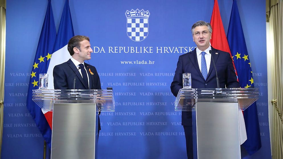Il premier croato Andrej Plenkovic ha ricevuto i complimenti di Emmanuel Macron