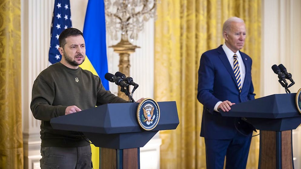 Volodymyr Zelensky a rencontré le président américain Joe Biden lors de sa première visite internationale depuis le début de la guerre en Ukraine le 24 février.