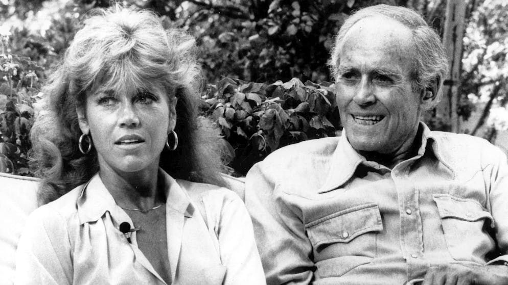 Schauspielerin Jane Fonda und ihr Vater Henry 1979 in Los Angeles.