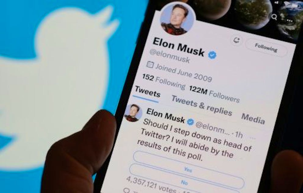 Succeeding Elon Musk, the challenge of the future new boss of Twitter - Galeria.  A tweet by Elon Musk in which he states that he will stick to the result of a poll to remain or not at the forefront of Twitter, on December 18, 2022 in Los Angeles