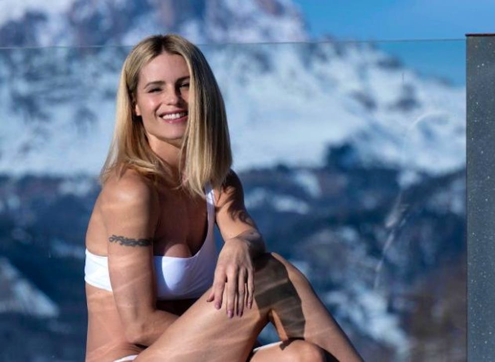 Michelle Hunziker in vacanza in Alto Adige