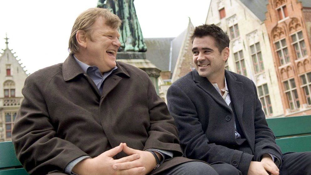 «The Banshees of Inisherin». Vor14 Jahren: Brendan Gleeson und Colin Farrell auf dem Set von «In Bruges». Seither sind die beiden irischen Schauspieler gute Freunde.