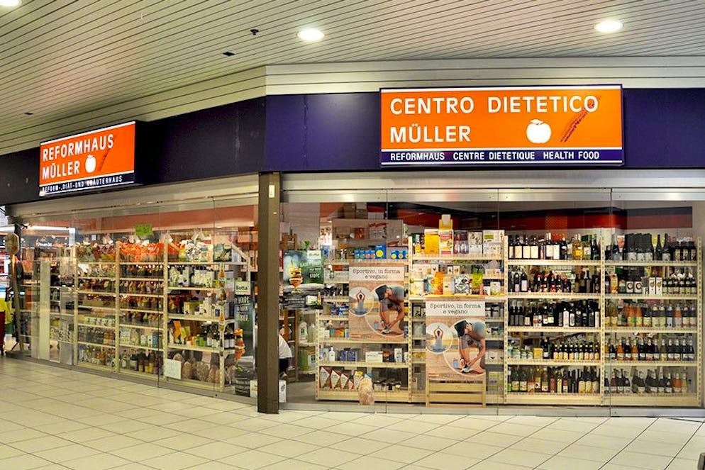La filiale di Müller Reformhaus al centro Serfontana a Morbio Inferiore.