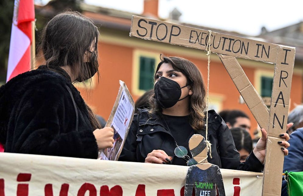 Manifestation contre le régime iranien en Italie.