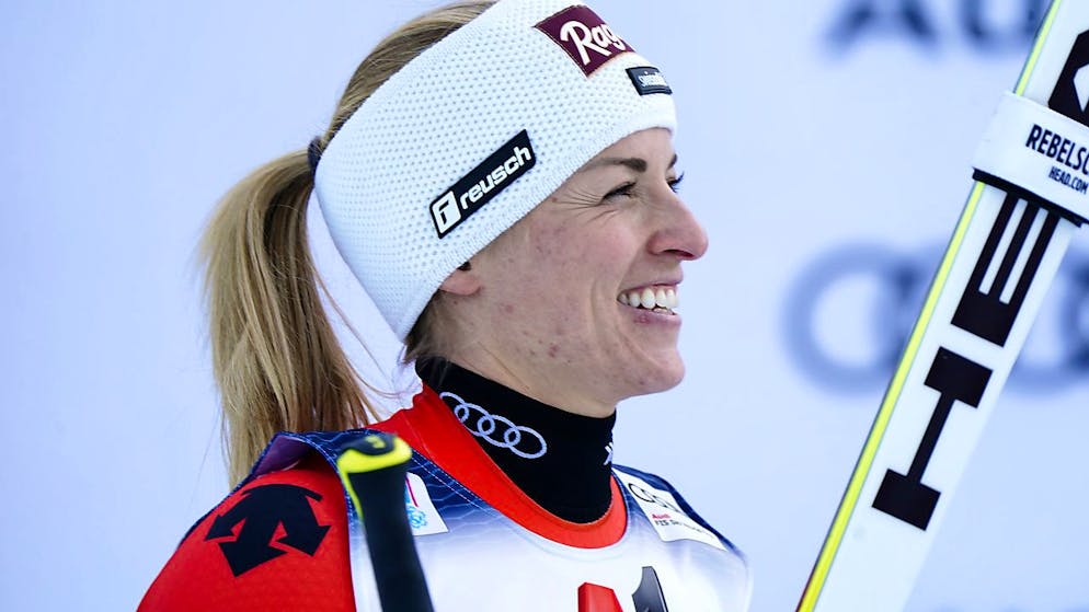 Lara Gut-Behrami schuf sich im ersten Riesenslalom in Kranjska Gora eine sehr gute Ausgangslage für den zweiten Lauf