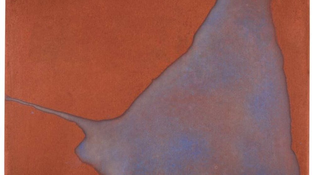 "Maremma, rosso-blu X" schuf Jan Jedlička im Jahr 2004. Der gebürtige Tscheche lebt in Zürich. Ihm widmet das Kunsthaus Zug eine Retrospektive