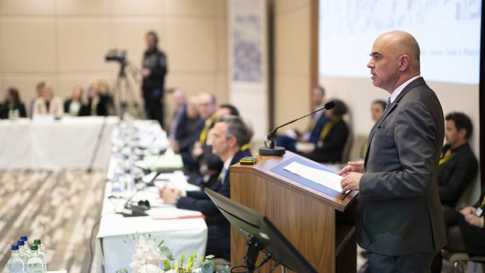 Bundespräsident Alain Berset hat am Sonntag die Baukultur-Konferenz in Davos mit rund 20 europäischen Kulturministerinnen und -ministern in Davos eröffnet.