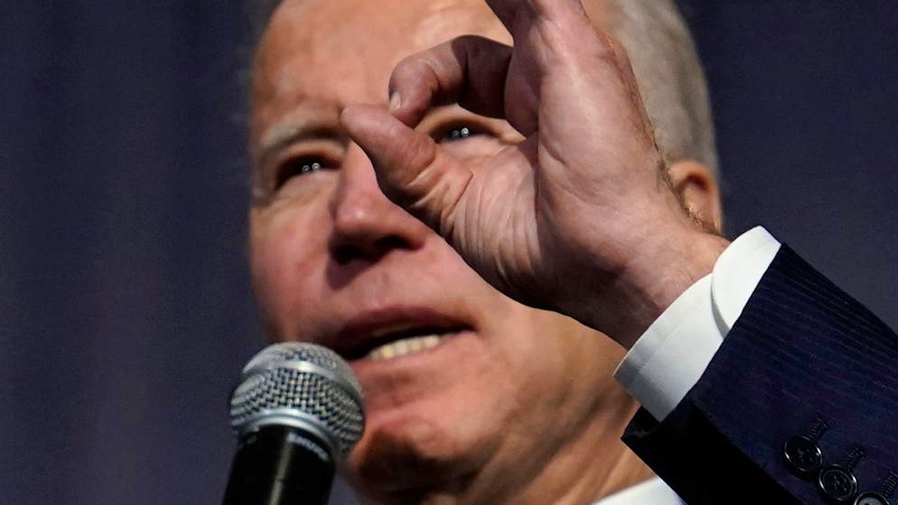 US-Präsident Biden bei einer Rede zum Martin Luther King Day. Foto: Susan Walsh/AP/dpa