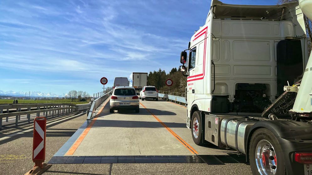 Les rampes d'accès et de sortie du pont mobile "Astra bridge" vont être améliorées afin d'assurer une plus grande fluidité du trafic au-dessus des chantiers sur l'A1 (archives).