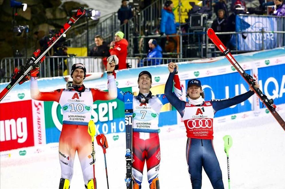 Il podio della gara austriaca