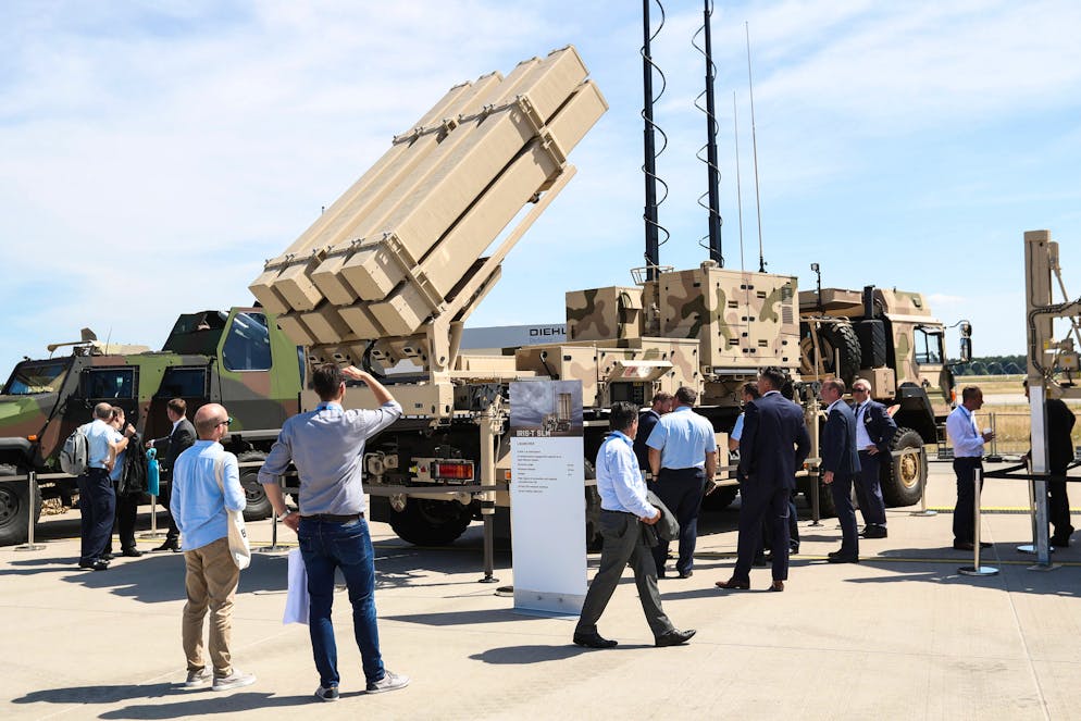 Präsentation des Flugabwehr-Systems IRIS-T SLM an der Internationalen Luftfahrt-Ausstellung im Juni in Berlin.